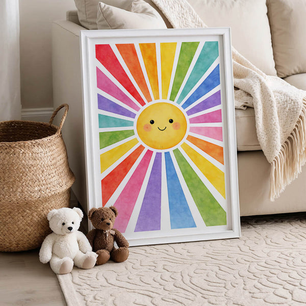 Kinderzimmer Inspiration – Sonne Poster – Kinderzimmer Deko