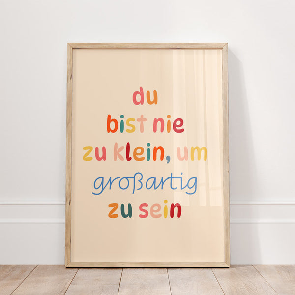 Kinderzimmer Inspiration – Motivation Poster – Babyzimmer Deko