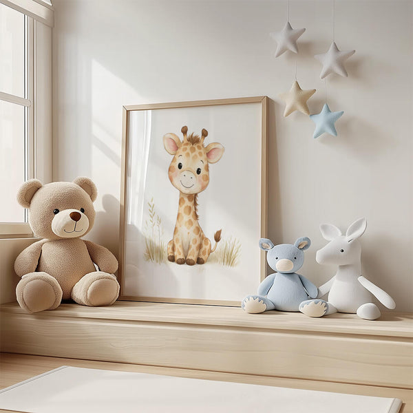 Babyzimmer Einrichtung – Giraffe Poster – Kinderzimmer gestalten