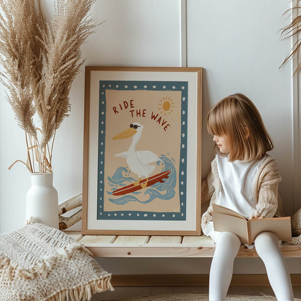 Poster Kinderzimmer – Surf Motiv – Babyzimmer Inspiration