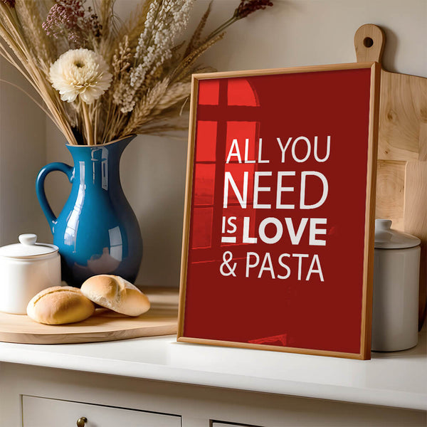 Küche Einrichtung – Pasta Poster – Küche Inspiration