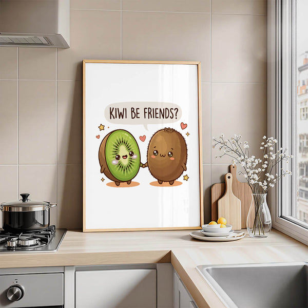 Küche Inspiration – Kiwi Poster – Küche Wandgestaltung