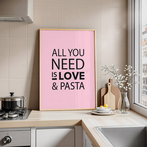 Küche Design – Pasta Poster – Küche Inspiration