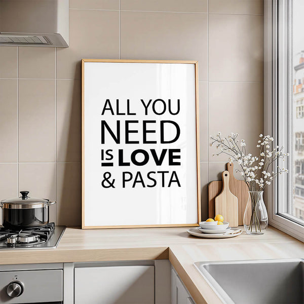 Pasta Poster – Esszimmer modern – Küche Deko