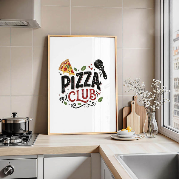 Küche Wandgestaltung – Pizza Poster – Küche Dekoration