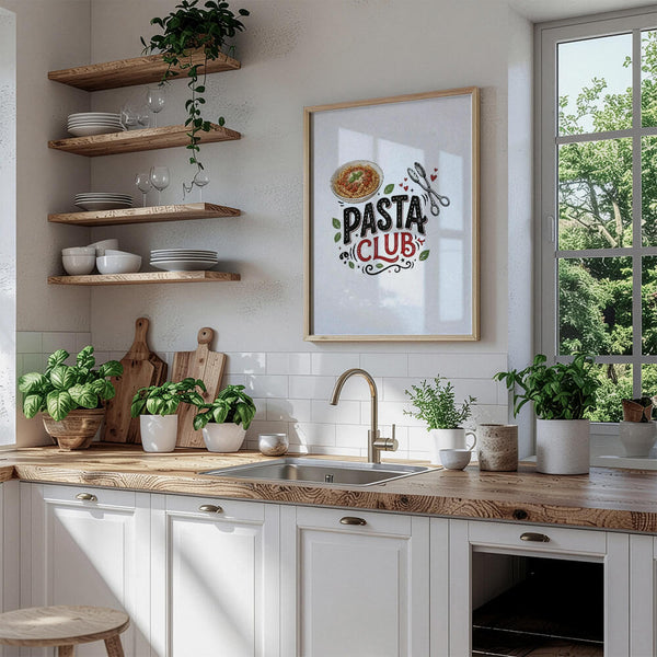 Küche Ideen – Pasta Club Poster – Küche Wandgestaltung