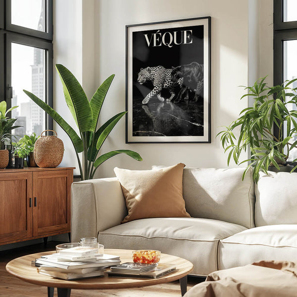 Fashion Interior Poster – Panther & Leopard Poster – Wanddeko modern