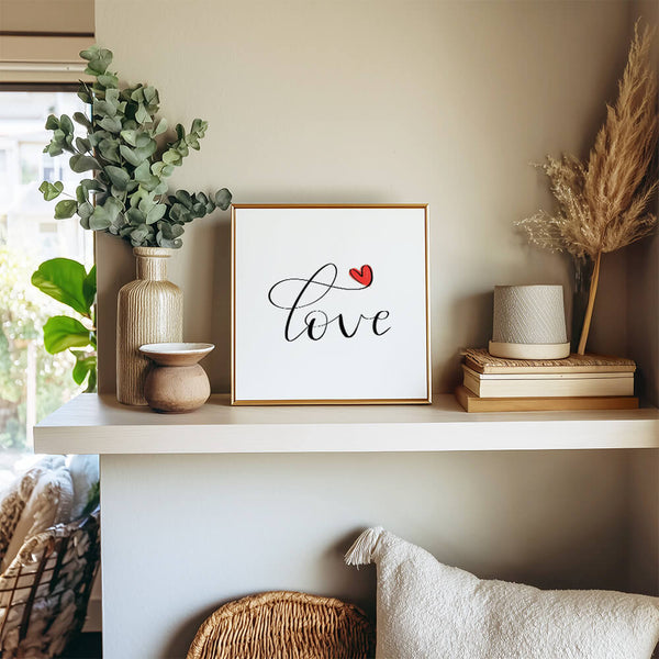 Eingangsbereich gestalten – Love Poster – Wohnzimmer Inspiration