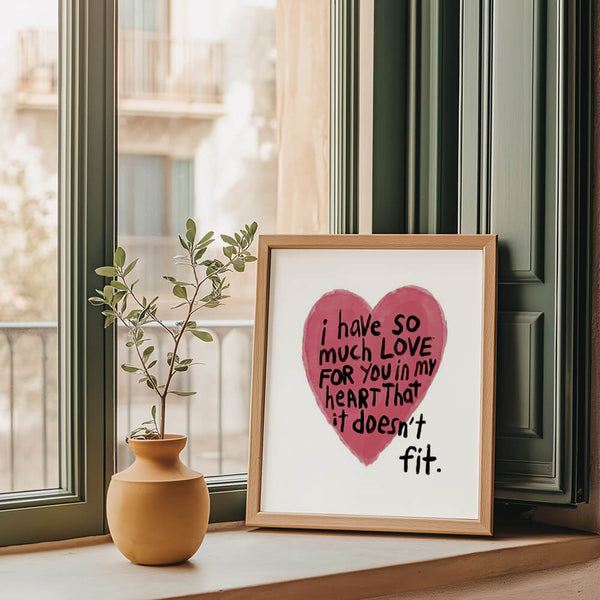 Schlafzimmer Deko – Herz Poster – Schlafzimmer Einrichtung