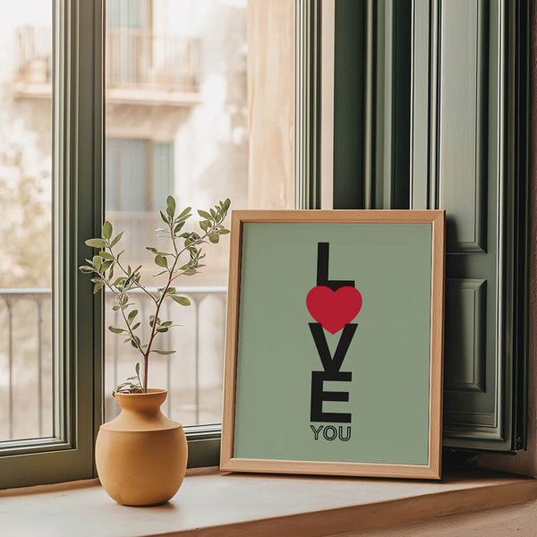 Flur Design – Love Poster – Schlafzimmer Wandgestaltung