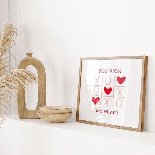 Wohnzimmer einrichten – Herz Poster – Schlafzimmer Dekoration