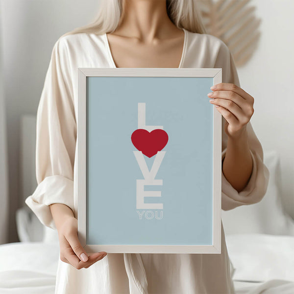 Love You Poster – Schlafzimmer Ideen – Moderne Typografie