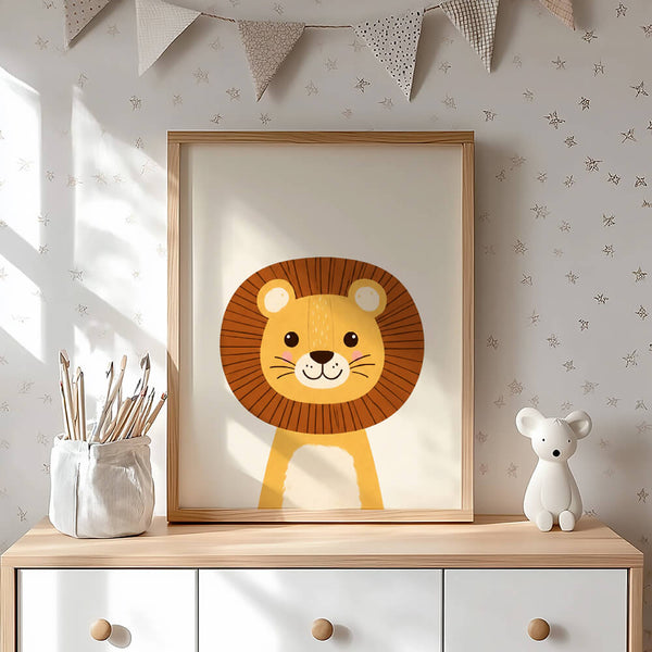 Löwe Poster – Babyzimmer Bild – Moderne Deko
