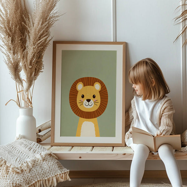 Löwe Poster – Kinderzimmer Ideen – Babyzimmer Deko