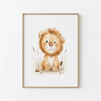 Kinderzimmer Poster – Kinder Wanddeko – Löwenbild