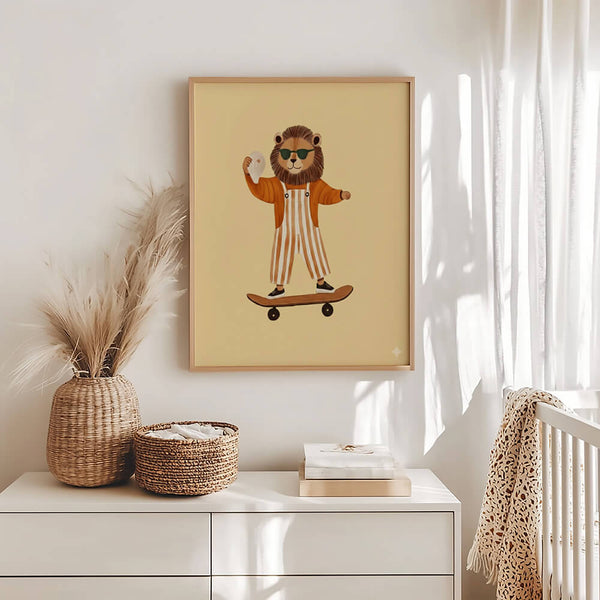 Kinderzimmer Poster – Löwenmotiv – Spielecke Deko