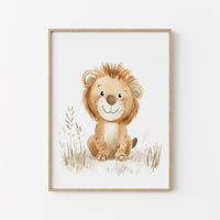 Kinderzimmer Poster – Kinder Wanddeko – Löwenbild