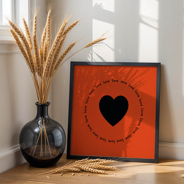Liebe Poster – Romantische Deko – Herz Poster
