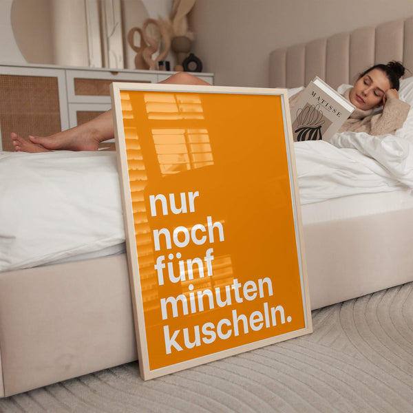 Schlafbereich Poster – Typografie Deko – Kuscheln Wandbild