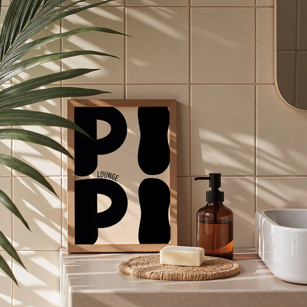 Badezimmer Poster – Pipi Lounge – Wc Bild