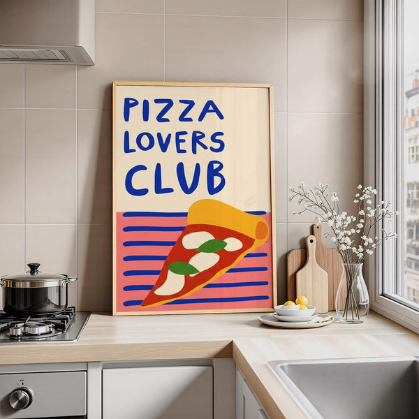 Küchenposter – Pizza Lovers Club – Moderne Küchendeko