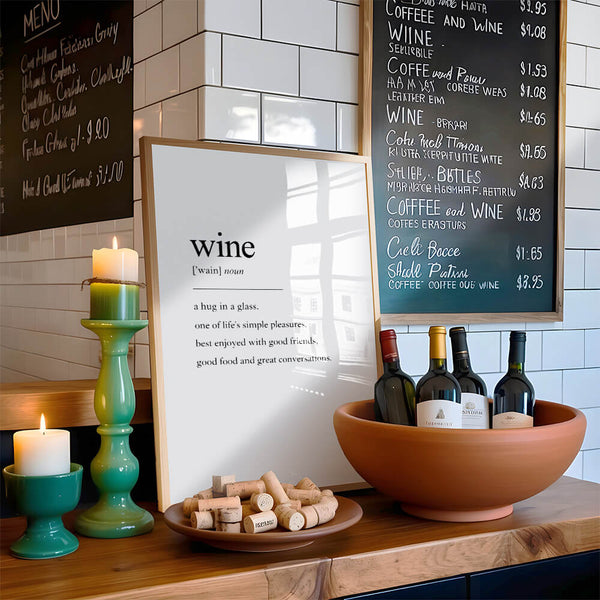Esszimmer Ideen – Wein Poster – Küche einrichten