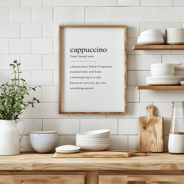 Küchen Deko – Cappuccino Poster – Küche gestalten