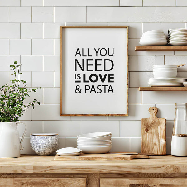 Küche Design – Pasta Poster – Küche Inspiration