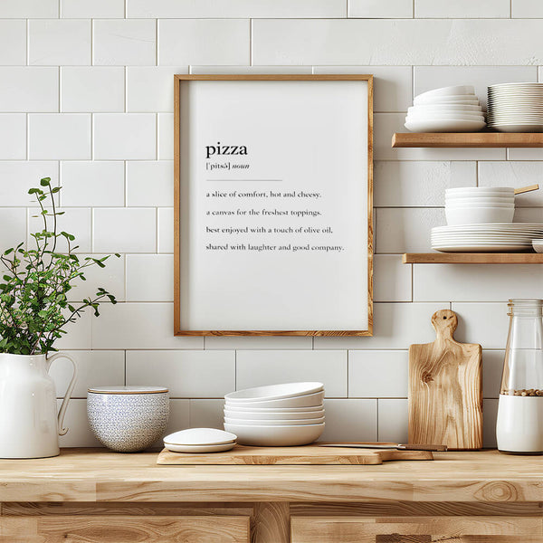 Küche Einrichtung – Pizza Poster – Esszimmer Deko