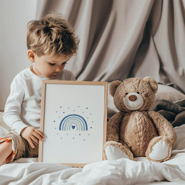 Regenbogen Poster – Modernes Kinderzimmer – Wanddeko Baby