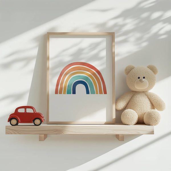 Babyzimmer Poster – Regenbogen Motiv – Kinderzimmer Bild