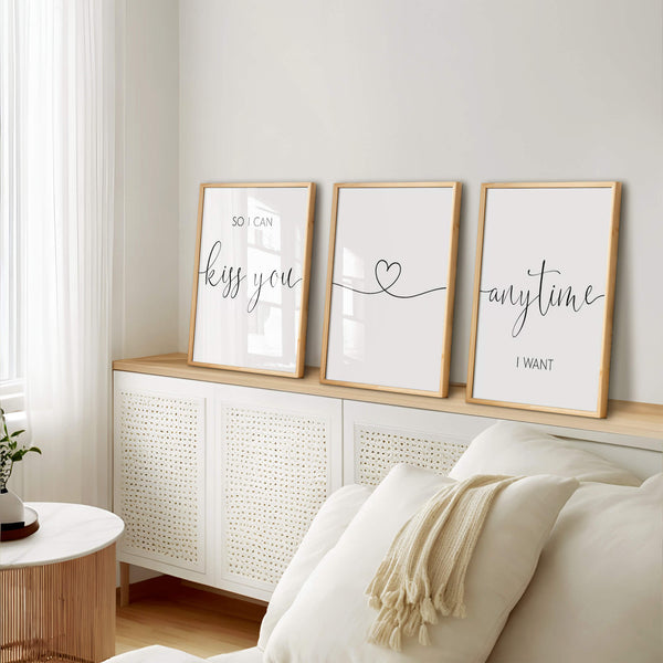 Schlafzimmer Poster Set – Liebes Wandbild – Schlafzimmer Deko