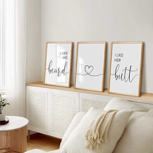 Schlafzimmer Poster Set – Moderne Typografie – Schlafzimmer Ideen