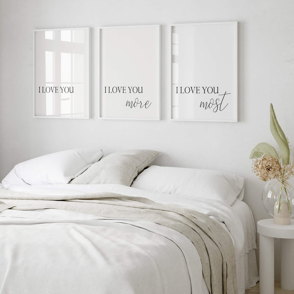 Schlafzimmer Wandbild Set – Paar Poster – Schlafzimmer Dekoration