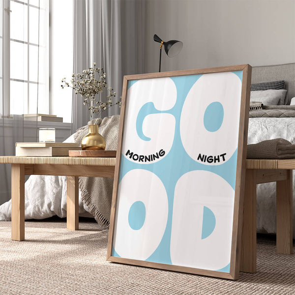 Good Morning Good Night Poster – Schlafzimmer Inspiration