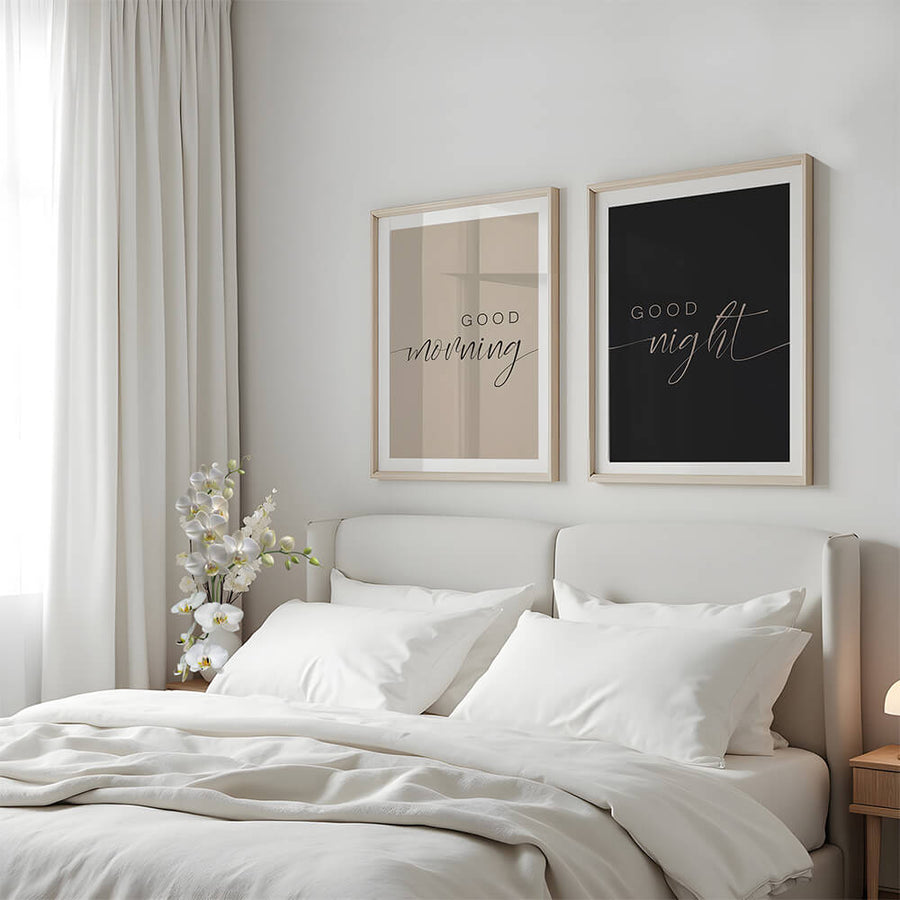 Schlafzimmer Poster Set – Good Morning Good Night