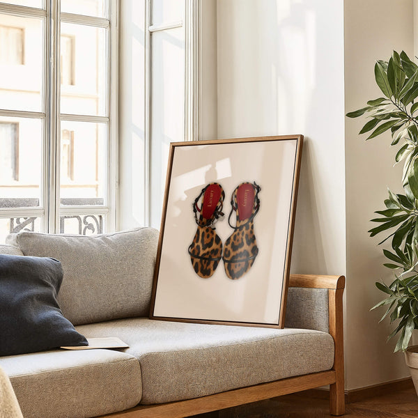 High Heels Wandbild – Luxuriöse Wanddeko – Leopard Design
