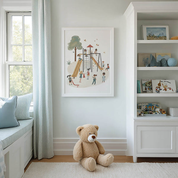 Kinderzimmer Bild – Spielplatz Motiv – Moderne Deko