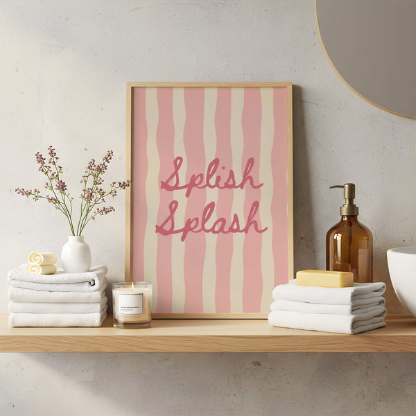 Lustiges Badezimmer Poster – WC Wandbild – Splish Splash Print