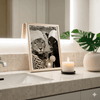 Badezimmer Poster – Elegantes Wandbild mit Leopard & Panther