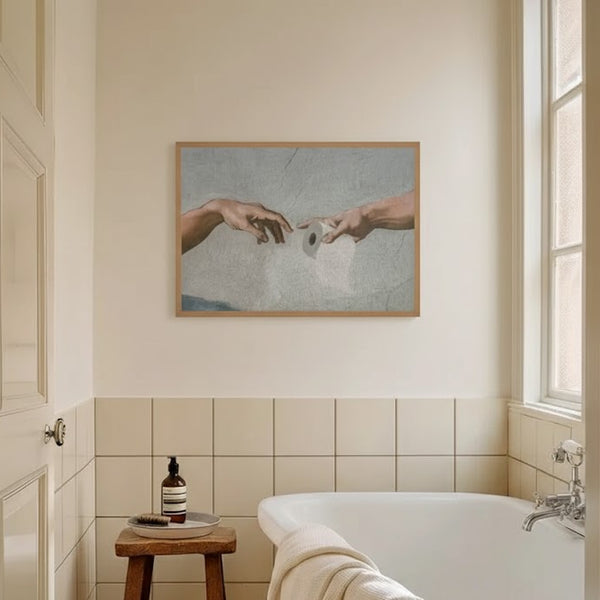 Kunstposter Badezimmer – Lustige Toilette Deko – Gäste WC