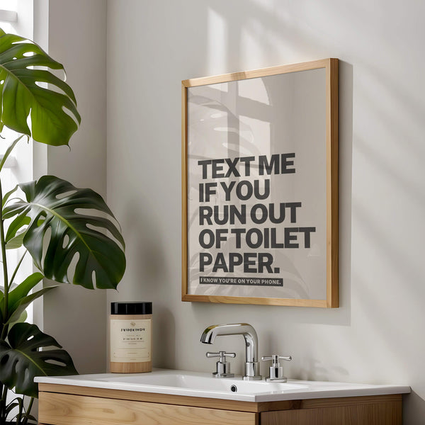 WC Poster – Moderne Badezimmer Deko – Witzige Typografie