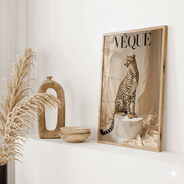 Fashion Wandbild – Leoparden Poster – Fashion Poster Wanddeko
