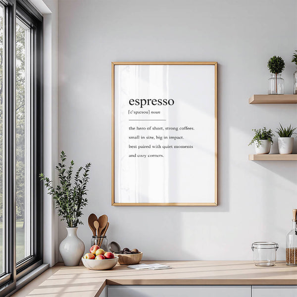 Küche Wandgestaltung – Espresso Poster – Küche Bilder
