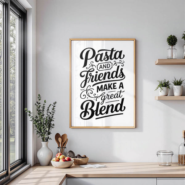 Küche Wandgestaltung – Pasta Poster – Küche Inspiration