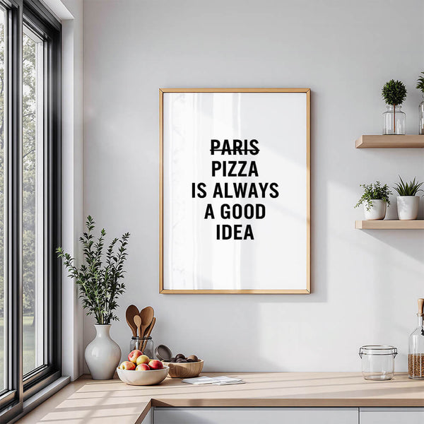 Küche Design – Pizza Poster – Küche Wandgestaltung