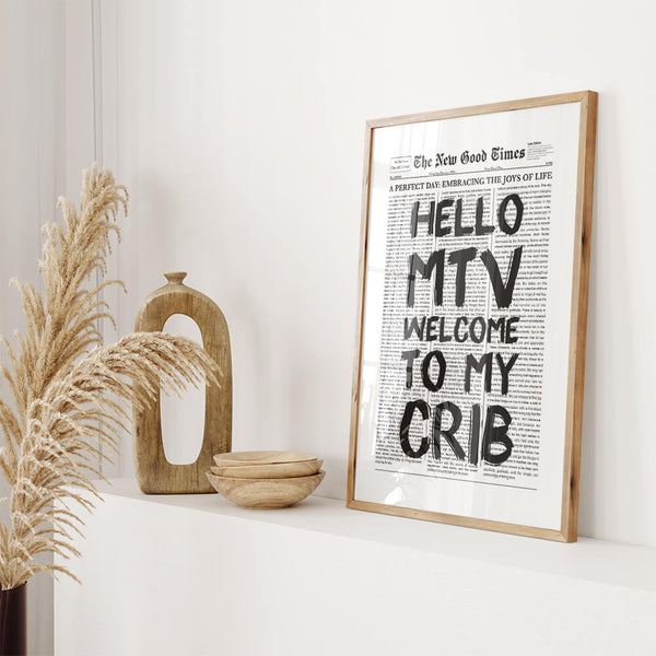 Eingangsbereich Deko – Typografie Poster – Hello MTV