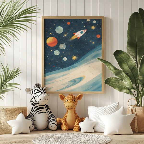 Modernes Kinderzimmer – Weltraum Poster – Babyzimmer Deko