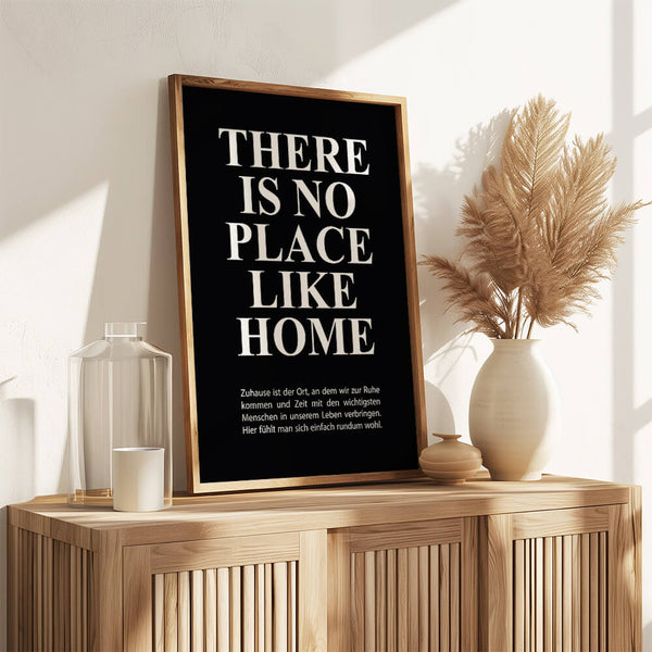 Eingang einrichten – No Place Like Home Poster – Wohnzimmer Deko