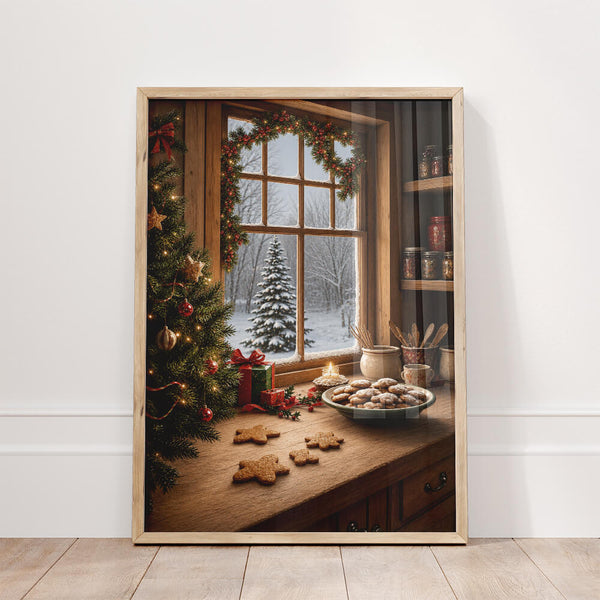 Christmas Poster – Festive Wall Decor – Winter Living Room Decor